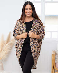 Leopard Festival Cardi - Tan