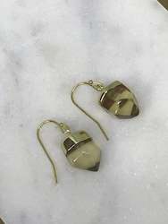 Womenswear: Citrine nugget earrings