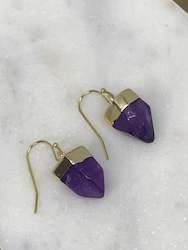 Womenswear: Amethyst nugget earrings