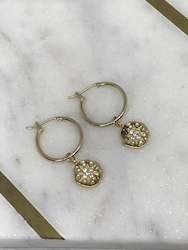 Womenswear: Starburst Hoops - gold and silver