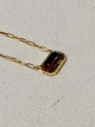 Mila Gemstone Necklace - Tiger's Eye