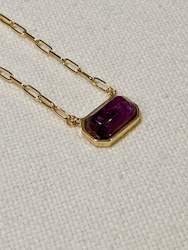 Womenswear: Mila Gemstone Necklace - Amethyst