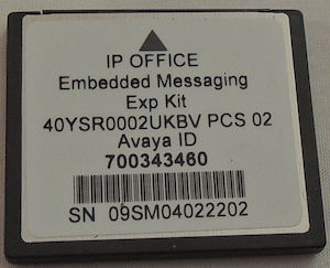 Telecommunications services: Avaya 406/IP500 V1 embedded voicemail card