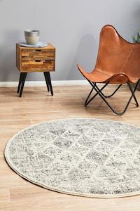 Tina 999 Grey Round Rug