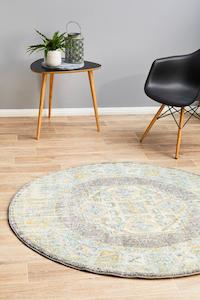 Tina 944 Grey Round Rug