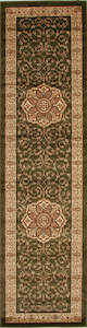 Medallion Classic Pattern Rug Runner Green