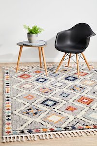 Grey Plush Moroccan Rug