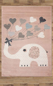 Carpet: Smartkidz Cute Elephant Pink