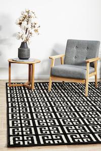 Aswan Brenda Black & Gold Rug