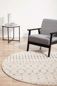 Carpet: Apadana Lily  Silver Round Rug