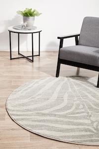 Apadana  Anahita Silver Round Rug