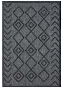 Power loomed Tina Modern 416 Charcoal Rug