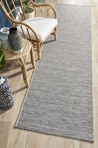 Terrace Clara Diamond Rug Grey Runner