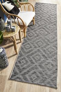 Terrace Cain Rug Black Runner