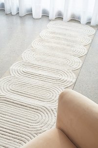 Contemporary Plain & Textured Carl Mixed Rug Runner