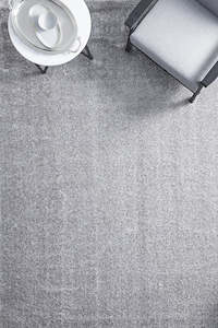 Sima Silver Soft Plain Shag Rug