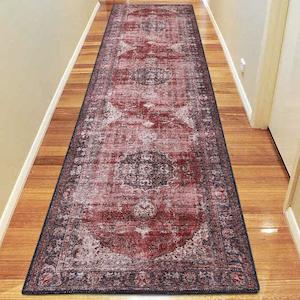 Persian Vintage 2017 Red Hallway Runner