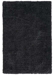 Fluffy and comfortable Ebony Plain Shag Rug