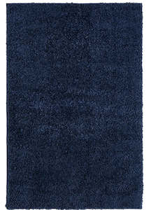 Fluffy and comfortable Navy Plain Shag Rug