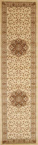 Medallion Classic Pattern Rug Runner Ivory