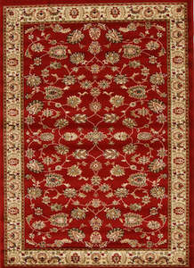 Traditional Floral Pattern Rug Red