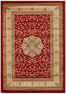 Medallion Classic Pattern Rug Red