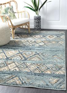 Asmita Contrast Blue Rug