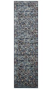 Carpet: Asmita Stem Navy Rug Runner