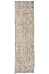 Hand Loomed Jute Silver Runner Rug