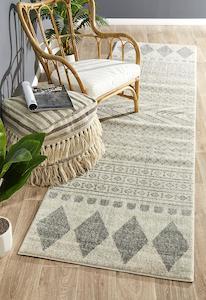 Susa Arash  Modern Tribal Design Grey Runner Rug