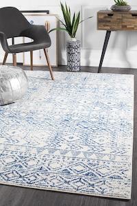 Aladdin Aliya White Blue Rustic Rug-230X160CM