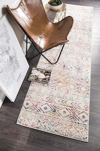 Aladdin Aliya Multi Grey Rustic Runner Rug