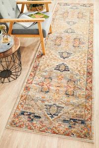 Artin Power Loomed Rust Runner Rug