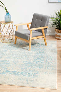 Esme Glacier White Blue Transitional Rug-300X400CM