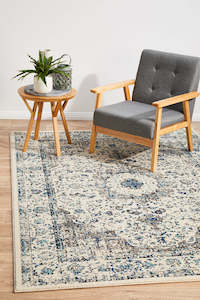 Carpet: Esme Mist White Transitional Rug-230X160CM