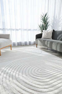 CONTEMPORARY PLAIN & TEXTURED ABBEY WHITE RUG