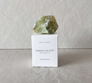 Products: Opal + Sage Green Calcite raw crystal