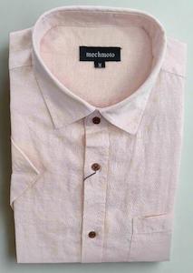 Mechmoto Dirty Pink Linen Short Sleeve Shirt