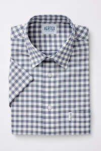 Aertex Taunton Grey Check Short Sleeve Shirt