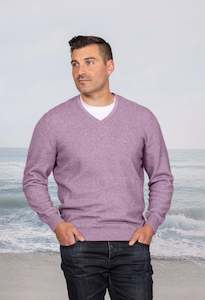 Noble Wilde Mens Lilac Summer Possum V-Neck