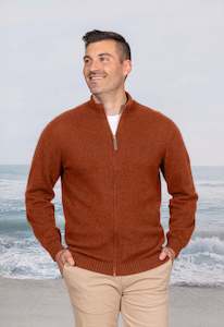 Noble Wilde Mens Russet Summer Possum Leda Zip Up Jacket