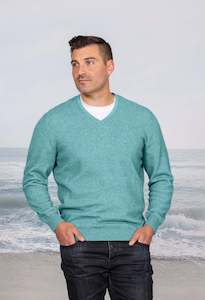 Menswear: Noble Wilde Mens Peppermint Summer Possum V-Neck