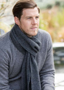 Menswear: Noble Wilde Herringbone Scarf