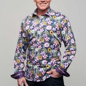 Menswear: Jimmy Fox Bright Floral Long Sleeve Shirt