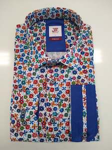 Menswear: Jimmy Fox Multi Flower Long Sleeve Shirt