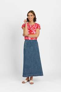 Menswear: Knewe Perry Mid Wash Denim Skirt