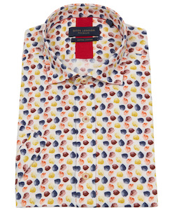 Guide London Colourful Leaves Short Sleeve Shirt