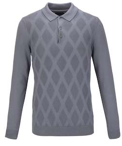 Menswear: Guide London Steel Pure Cotton Polo Style Jumper