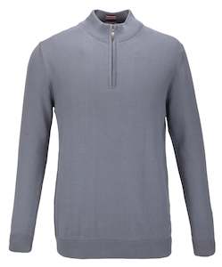 Guide London Steel Pure Cotton 1/2 Zip Pullover