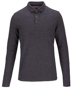 Menswear: Guide London Navy Houndstooth Polo Style Jumper